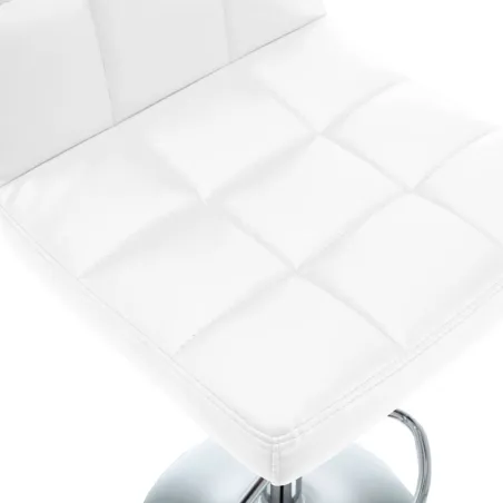 Tabourets de bar lot de 2 blanc similicuir