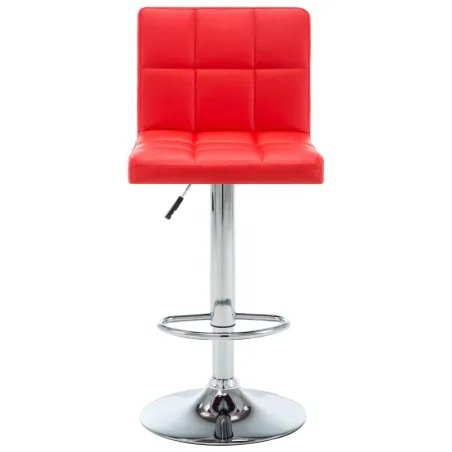 Tabourets de bar lot de 2 rouge similicuir