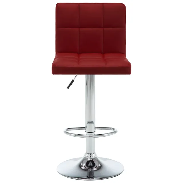 Tabourets de bar lot de 2 rouge bordeaux similicuir