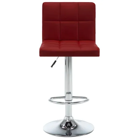 Tabourets de bar lot de 2 rouge bordeaux similicuir
