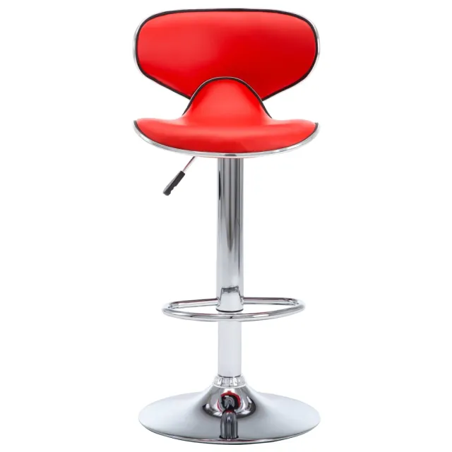 Tabourets de bar 2 pcs rouge similicuir