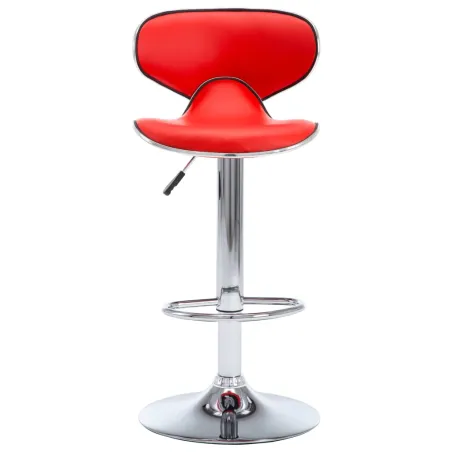 Tabourets de bar 2 pcs rouge similicuir