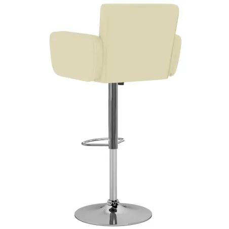 Tabourets de bar lot de 2 crème similicuir