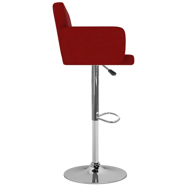 Tabourets de bar lot de 2 rouge bordeaux similicuir