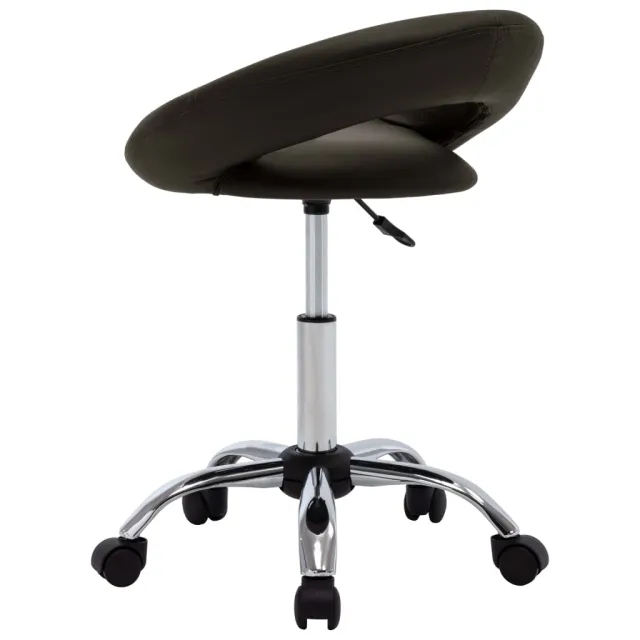 Chaise de travail roulante Marron Similicuir