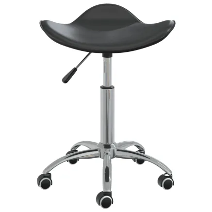 Tabouret de salon et spa Noir Similicuir 2