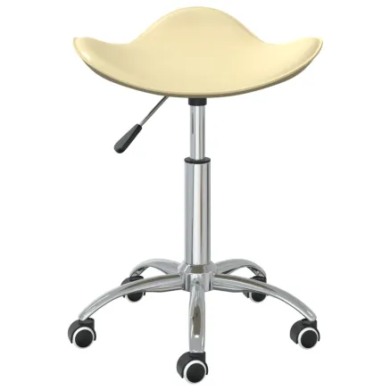 Tabouret de salon et spa Crème Similicuir 2