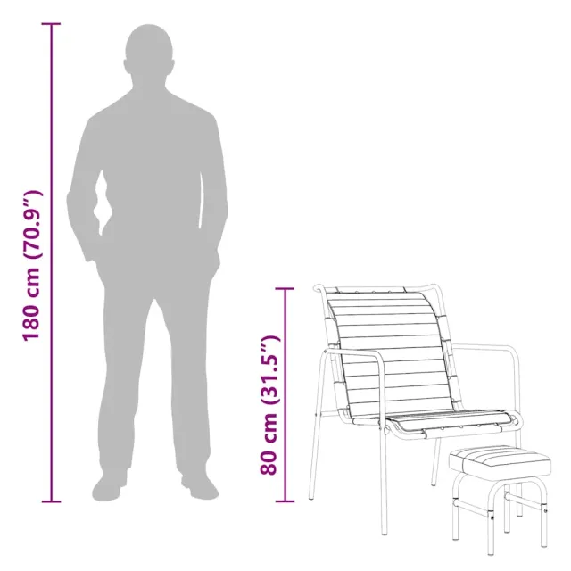 Fauteuil de relaxation avec repose-pied Noir Cuir véritable