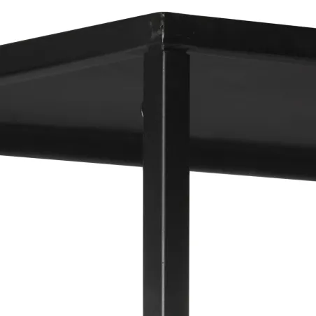 Bibliothèque 80x35x180 cm Bois de manguier brut et fer