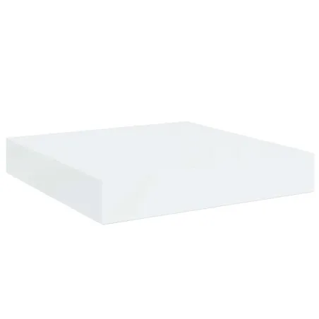 Étagère murale flottante 2 pcs Blanc brillant 23x23,5x3,8cm MDF