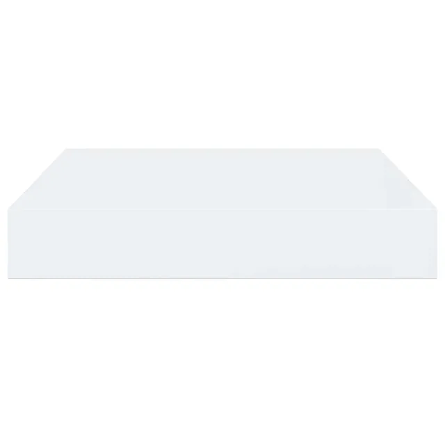 Étagère murale flottante 2 pcs Blanc brillant 23x23,5x3,8cm MDF