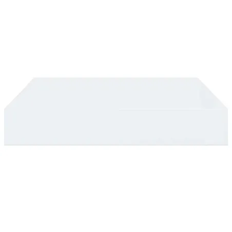 Étagère murale flottante 2 pcs Blanc brillant 23x23,5x3,8cm MDF