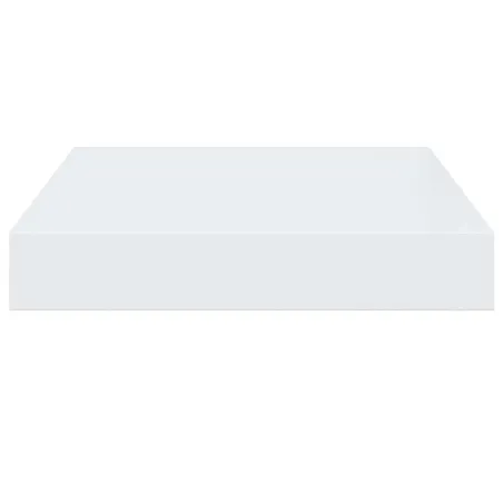 Étagère murale flottante 2 pcs Blanc brillant 23x23,5x3,8cm MDF