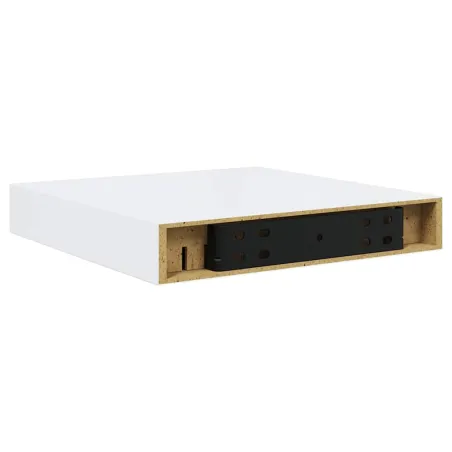 Étagère murale flottante 2 pcs Blanc brillant 23x23,5x3,8cm MDF