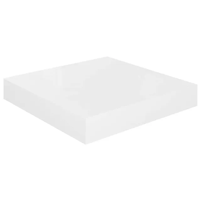 Étagère murale flottante 4 pcs Blanc brillant 23x23,5x3,8cm MDF