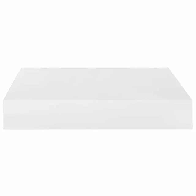 Étagère murale flottante 4 pcs Blanc brillant 23x23,5x3,8cm MDF