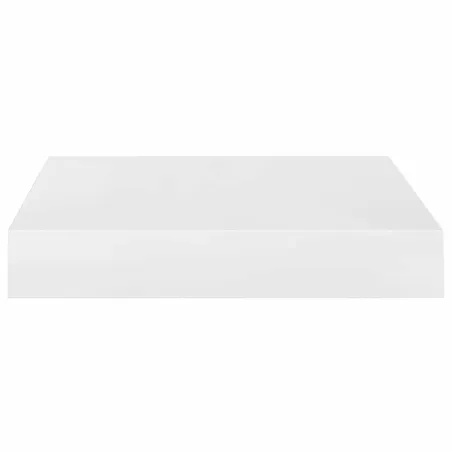 Étagère murale flottante 4 pcs Blanc brillant 23x23,5x3,8cm MDF