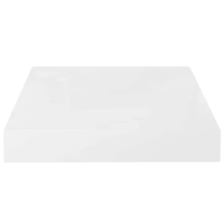 Étagère murale flottante 4 pcs Blanc brillant 23x23,5x3,8cm MDF