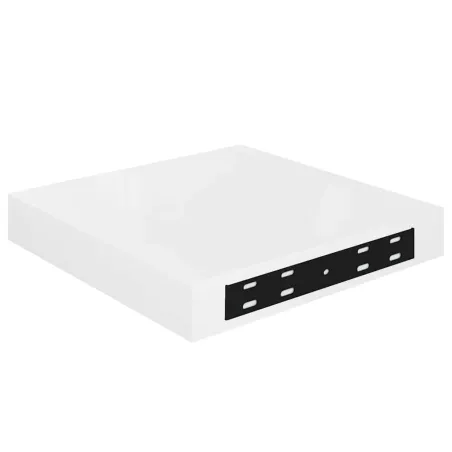 Étagère murale flottante 4 pcs Blanc brillant 23x23,5x3,8cm MDF