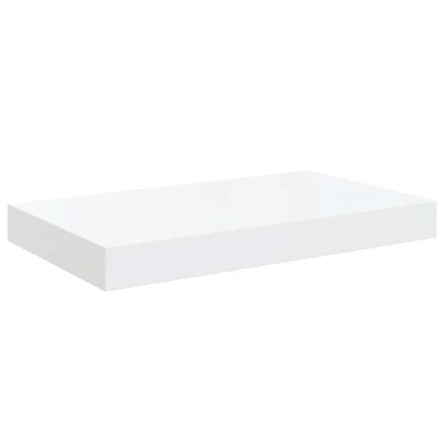 Étagère murale flottante 2 pcs Blanc brillant 40x23x3,8 cm MDF