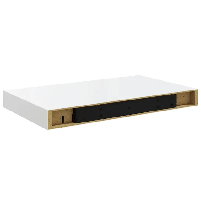 Étagère murale flottante 2 pcs Blanc brillant 40x23x3,8 cm MDF