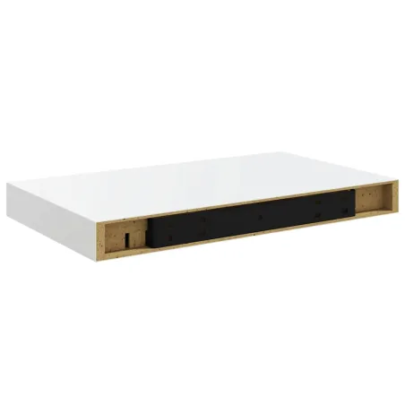 Étagère murale flottante 2 pcs Blanc brillant 40x23x3,8 cm MDF