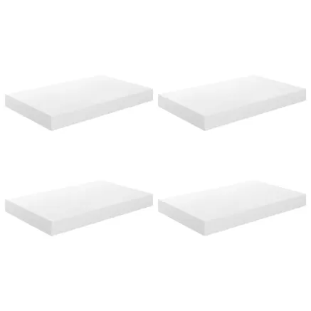 Étagère murale flottante 4 pcs Blanc brillant 40x23x3,8 cm MDF 2