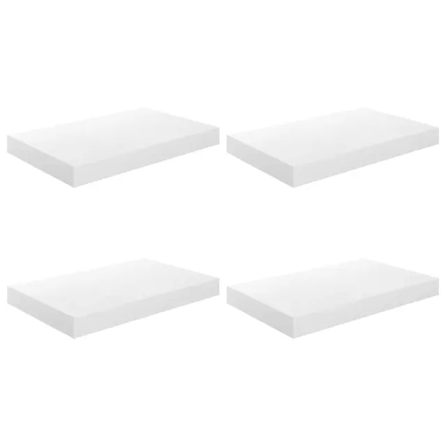 Étagère murale flottante 4 pcs Blanc brillant 40x23x3,8 cm MDF
