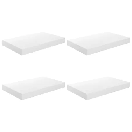Étagère murale flottante 4 pcs Blanc brillant 40x23x3,8 cm MDF