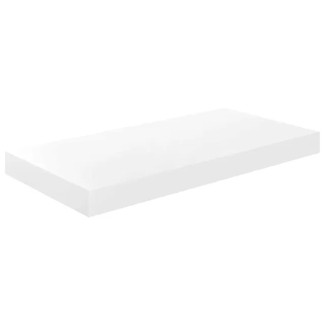 Étagère murale flottante Blanc brillant 50x23x3,8 cm MDF