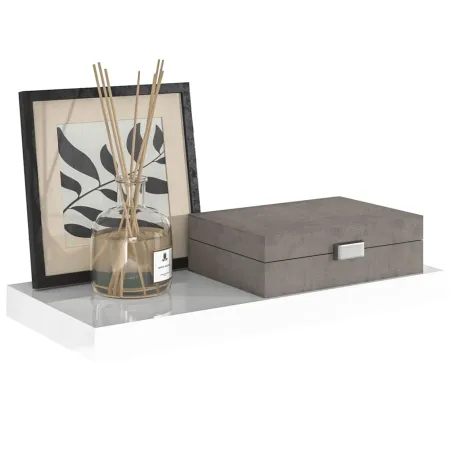 Étagère murale flottante Blanc brillant 50x23x3,8 cm MDF