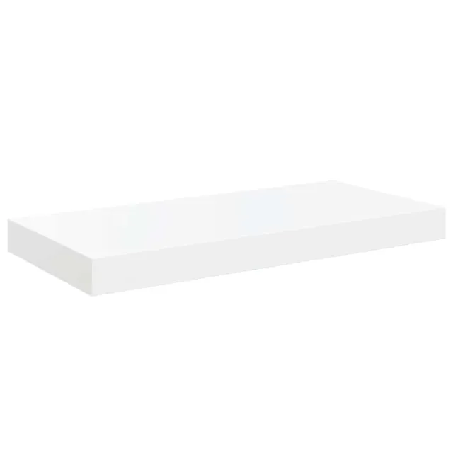 Étagère murale flottante 2 pcs Blanc brillant 50x23x3,8 cm MDF