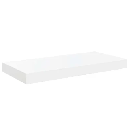 Étagère murale flottante 2 pcs Blanc brillant 50x23x3,8 cm MDF