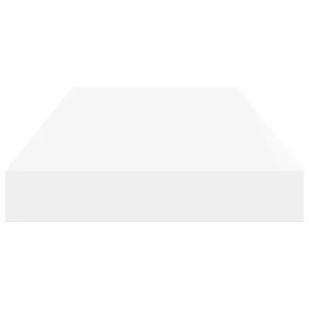 Étagère murale flottante 2 pcs Blanc brillant 50x23x3,8 cm MDF