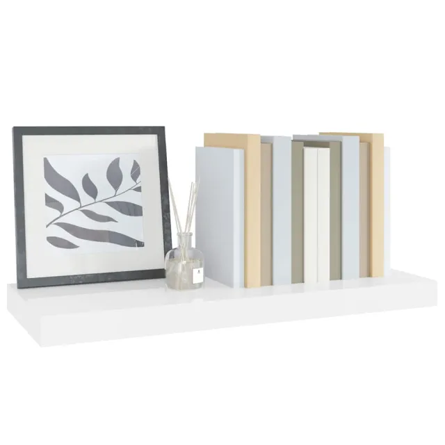 Étagère murale flottante Blanc brillant 60x23,5x3,8 cm MDF