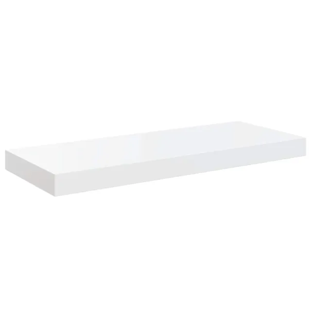 Étagère murale flottante 2 pcs Blanc brillant 60x23,5x3,8cm MDF