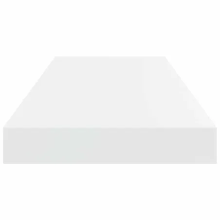 Étagère murale flottante 2 pcs Blanc brillant 60x23,5x3,8cm MDF