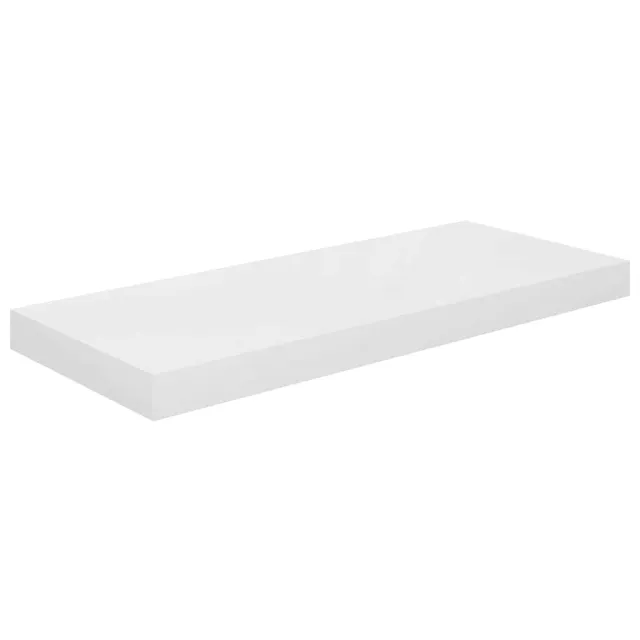 Étagère murale flottante 4 pcs Blanc brillant 60x23,5x3,8cm MDF