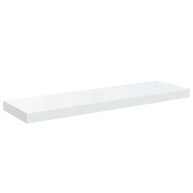 Étagère murale flottante 2 pcs Blanc brillant 80x23,5x3,8cm MDF