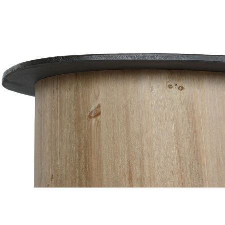 Hoofdtafel Home ESPRIT Natuurlijk Donkerbruin Spar 90 x 90 x 40 cm