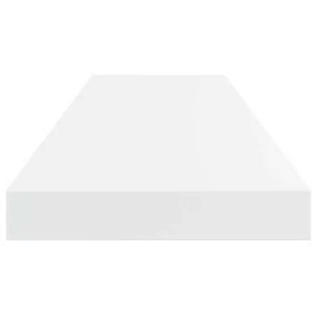 Étagère murale flottante 2 pcs Blanc brillant 80x23,5x3,8cm MDF
