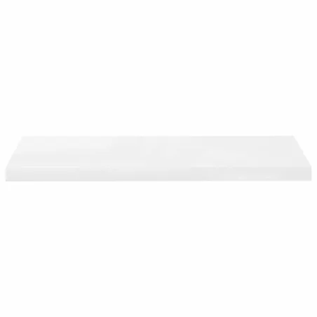 Étagère murale flottante 4 pcs Blanc brillant 80x23,5x3,8cm MDF