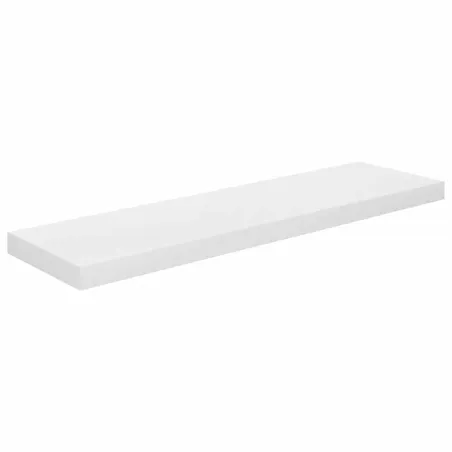 Étagère murale flottante 2 pcs Blanc brillant 90x23,5x3,8cm MDF