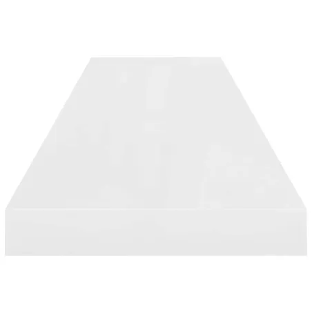 Étagère murale flottante 2 pcs Blanc brillant 90x23,5x3,8cm MDF