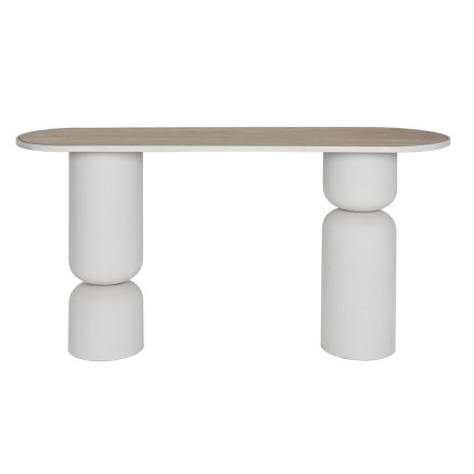 Recibidor Home ESPRIT Blanco Beige 150 x 45 x 77 cm 2