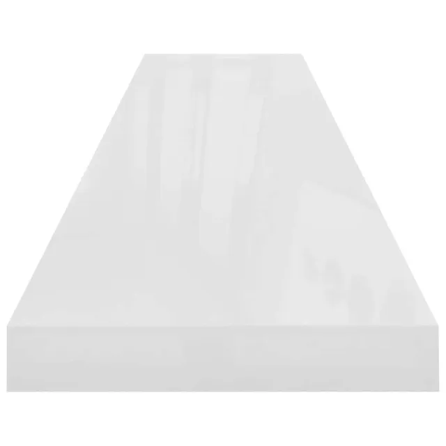 Étagère murale flottante Blanc brillant 120x23,5x3,8 cm MDF
