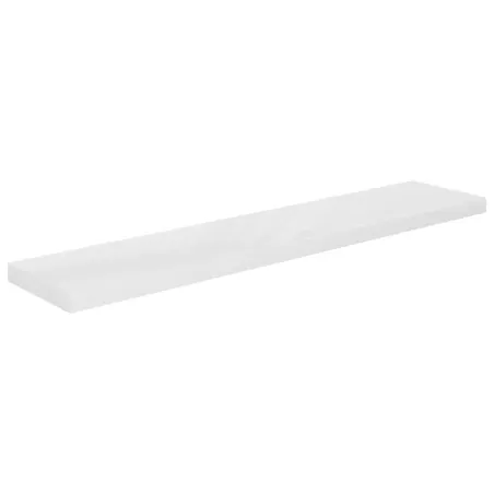 Étagère murale flottante 2pcs Blanc brillant 120x23,5x3,8cm MDF