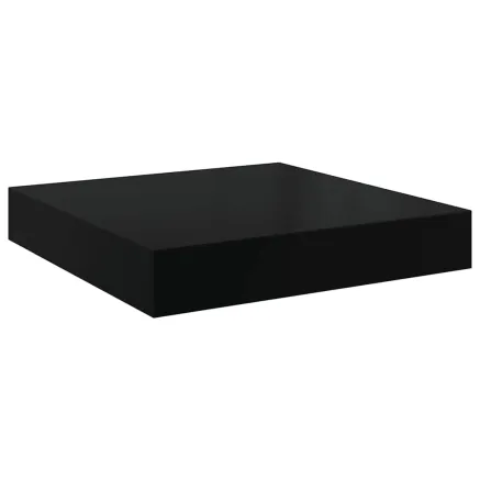 Étagère murale flottante Noir brillant 23x23,5x3,8 cm MDF 2