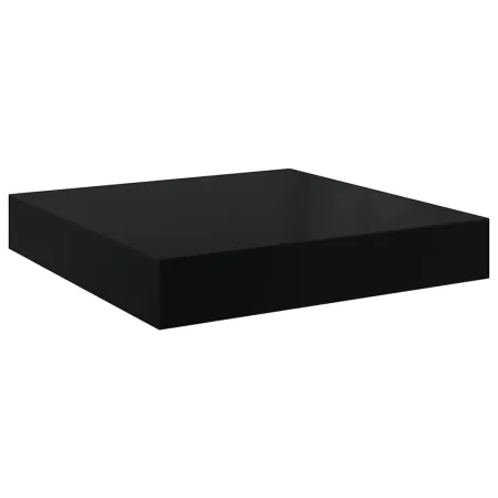 Étagère murale flottante Noir brillant 23x23,5x3,8 cm MDF