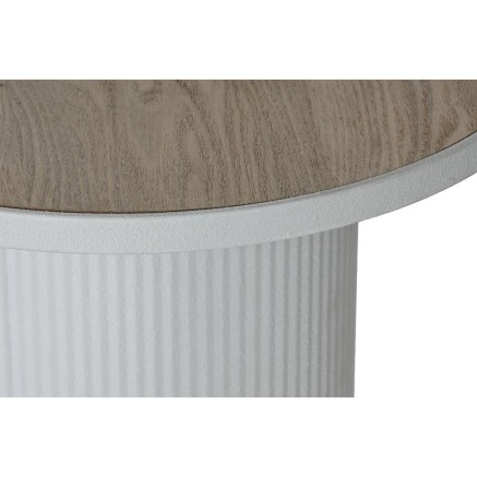 Bijzettafel Home ESPRIT Wit Metaal Hout MDF 46 x 46 x 56 cm 2